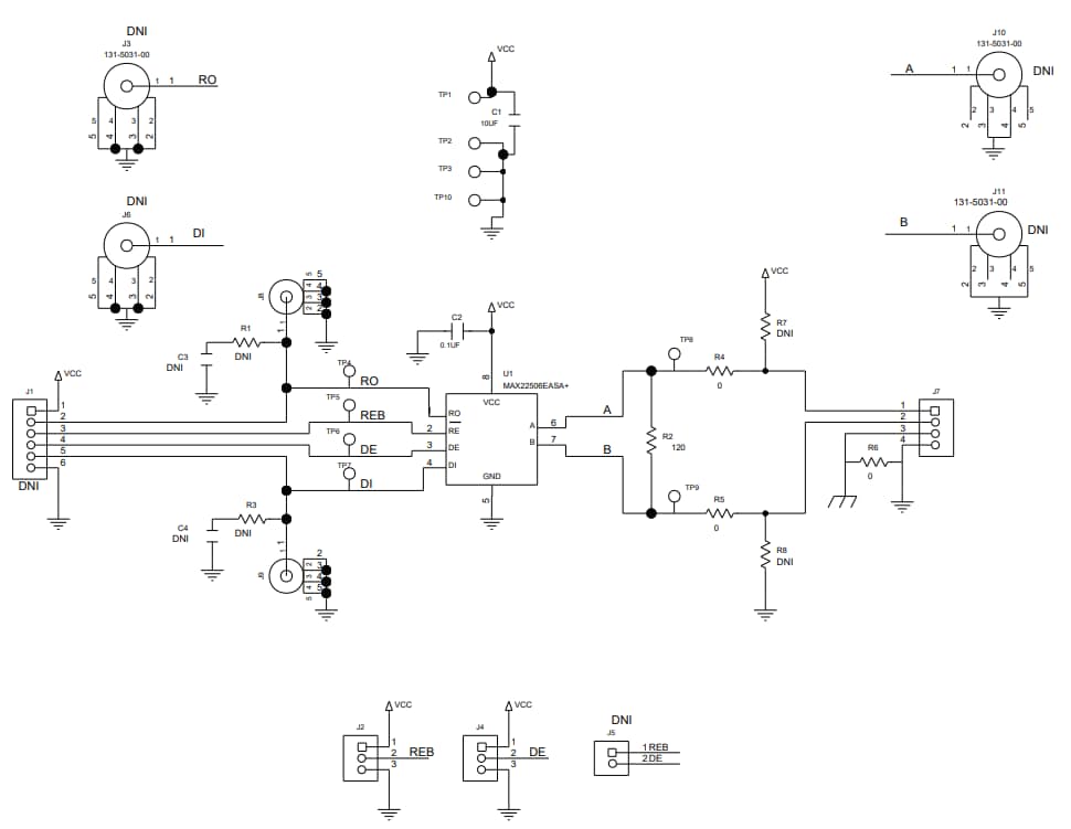 Schaltplan - Analog Devices / Maxim Integrated MAX22506E Evaluierungskit